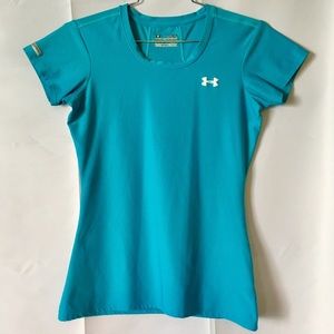 Blue UA Fitted heatgear t-shirt